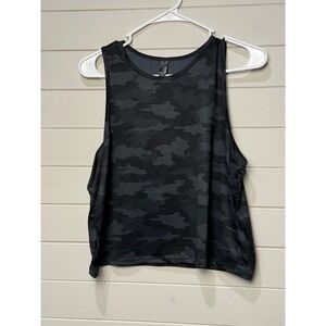 Kyodan Camo Athletic Tank Top Women Large L Cropped Gym Workout‎ Activewear